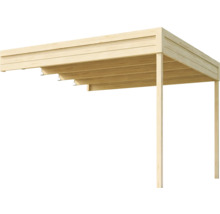 Carport en bois avec poteaux et toit