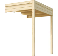 Abri en bois avec quatre supports