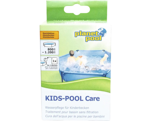 Planet Pool Entretien pour bassin d''enfants pour 800 à 1200 litres d''eau, application unique pendant deux semaines
