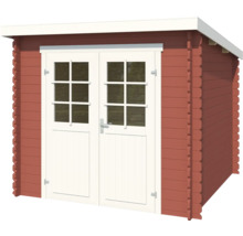 Abri de jardin en bois avec double porte et fenêtres