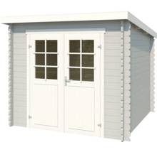 Abri de jardin en bois avec double porte et fenêtres