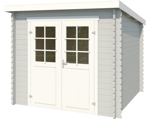 Abri de jardin en bois avec double porte et fenêtres