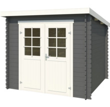 Abri de jardin avec double porte et fenêtres