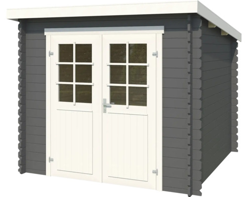 Abri de jardin avec double porte et fenêtres