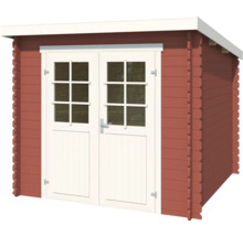 Abri de jardin avec porte double et fenêtres