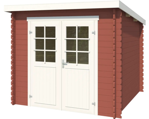 Abri de jardin avec porte double et fenêtres