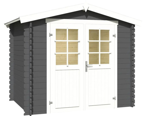 Abri de jardin avec porte double et fenêtres