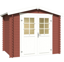 Abri de jardin en bois avec double porte et fenêtres