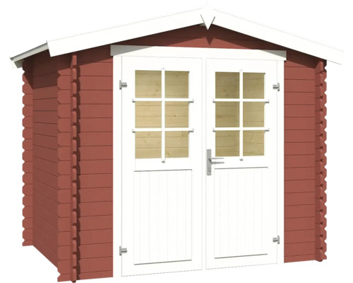 Abri de jardin en bois avec double porte et fenêtres