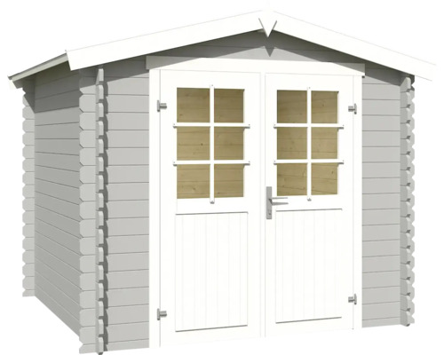 Abri de jardin en bois avec double porte et fenêtres