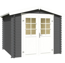 Abri de jardin en bois avec double porte et fenêtres