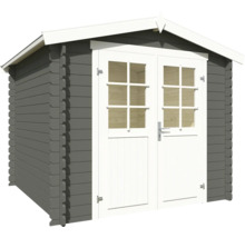 Abri de jardin en bois avec double porte et fenêtres