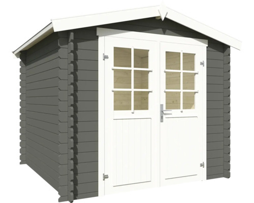 Abri de jardin en bois avec double porte et fenêtres