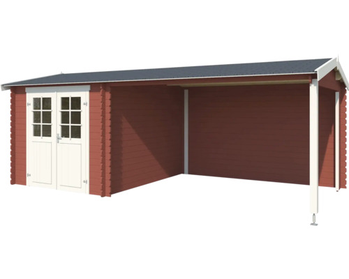 Abri de jardin avec annexe en bois