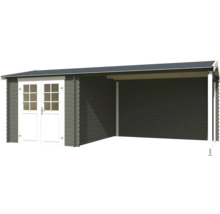 Abri de jardin avec double porte et extension