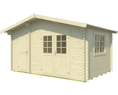 Abri de jardin en bois avec double porte et fenêtre