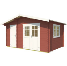 Abri de jardin avec double porte, porte simple et fenêtre