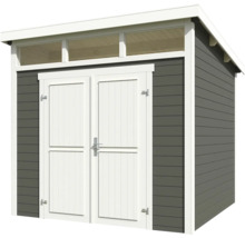 Abri de jardin avec porte double et fenêtres