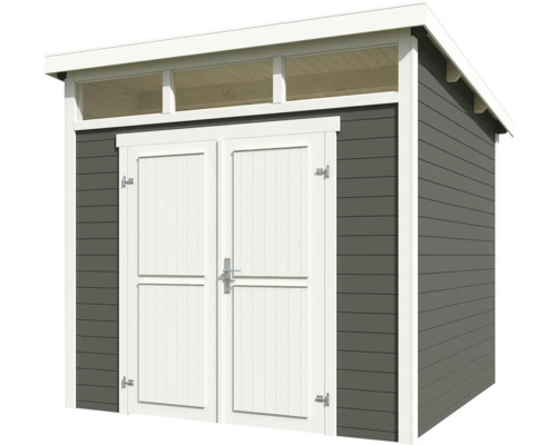 Abri de jardin avec porte double et fenêtres