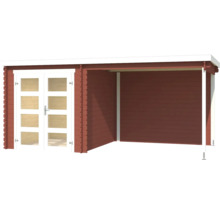 Abri de jardin avec double porte et annexe