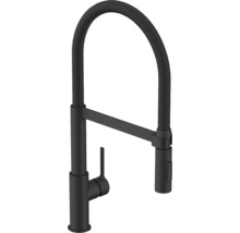 Robinet de cuisine noir avec bec flexible