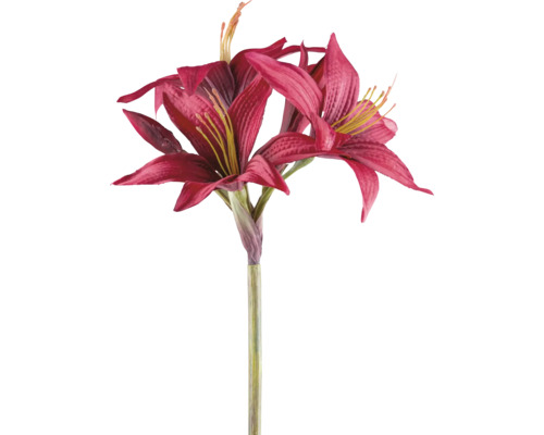 Künstliche Amaryllis mit mehreren Blüten und Stiel