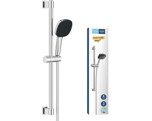 Ensemble de barre de douche avec douchette à main et emballage