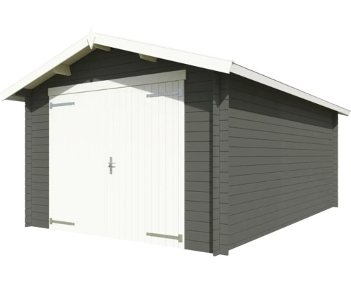 Garage en bois avec double porte
