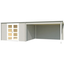 Abri de jardin avec porte double et annexe