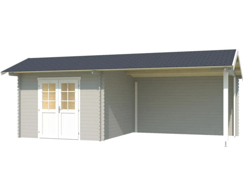 Abri de jardin avec annexe en bois