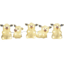 Lichterkette mit Schweinchenfiguren für den Innenbereich