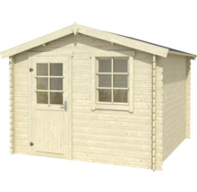 Abri de jardin en bois avec fenêtre et porte