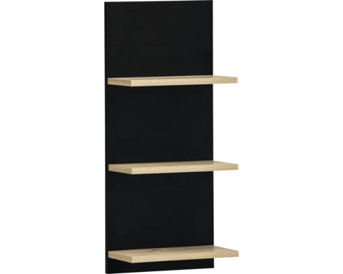 Wandregal Möbelpartner Emmik BxHxT 30.3x70.2x17.45 cm Frontfarbe schwarz