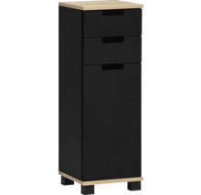 Schwarzer Badezimmer Hochschrank mit drei Schubladen