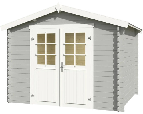 Abri de jardin en bois avec double porte et fenêtres