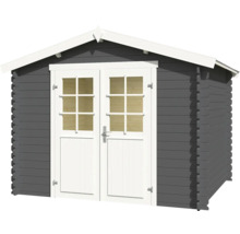 Abri de jardin en bois avec double porte et fenêtres