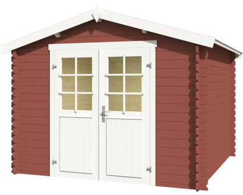 Abri de jardin avec double porte et fenêtres