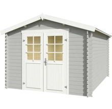 Abri de jardin en bois avec double porte et fenêtres