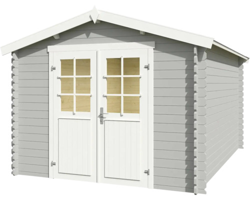 Abri de jardin en bois avec double porte et fenêtres