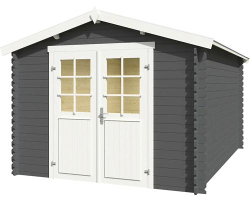 Abri de jardin avec double porte et fenêtres