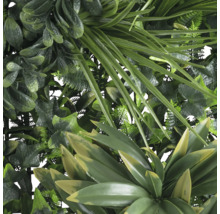 Mur végétal artificiel avec différentes plantes vertes