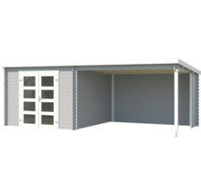 Maison de jardin en bois avec espace couvert