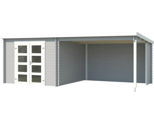 Maison de jardin en bois avec espace couvert