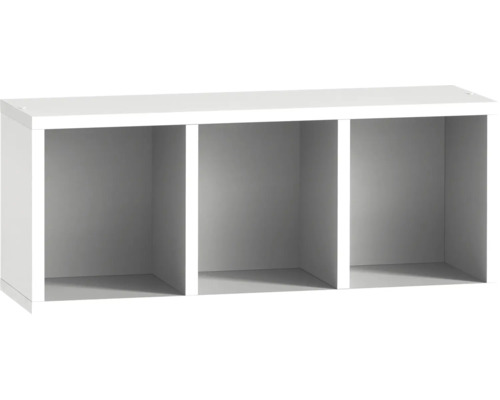 Etagère mural Möbelpartner Bjarne lxhxp 60.2x24.7x21.5 cm couleur de façade blanc Étagère à trois compartiments