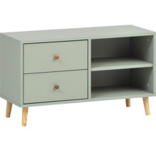 Table de chevet avec deux tiroirs et deux compartiments
