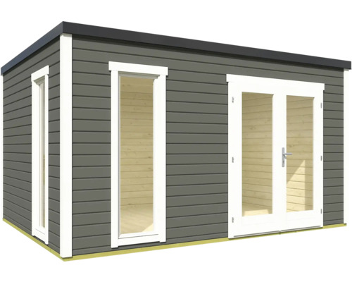 Abri de jardin avec fenêtres et porte double