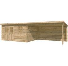 Abri de jardin en bois avec fenêtre et porte double