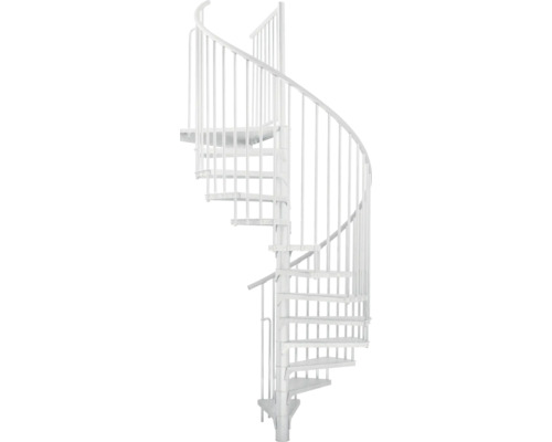 Weisse Wendeltreppe aus Metall