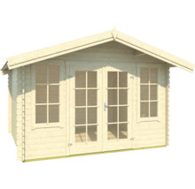 Abri de jardin en bois avec double porte et fenêtres