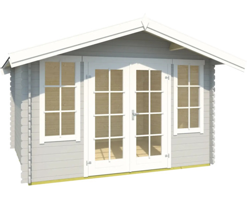 Abri de jardin en bois avec fenêtres et double porte